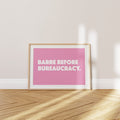 'Barre Before Bureaucracy' Poster — The Morning Priority. Non-Negotiable.