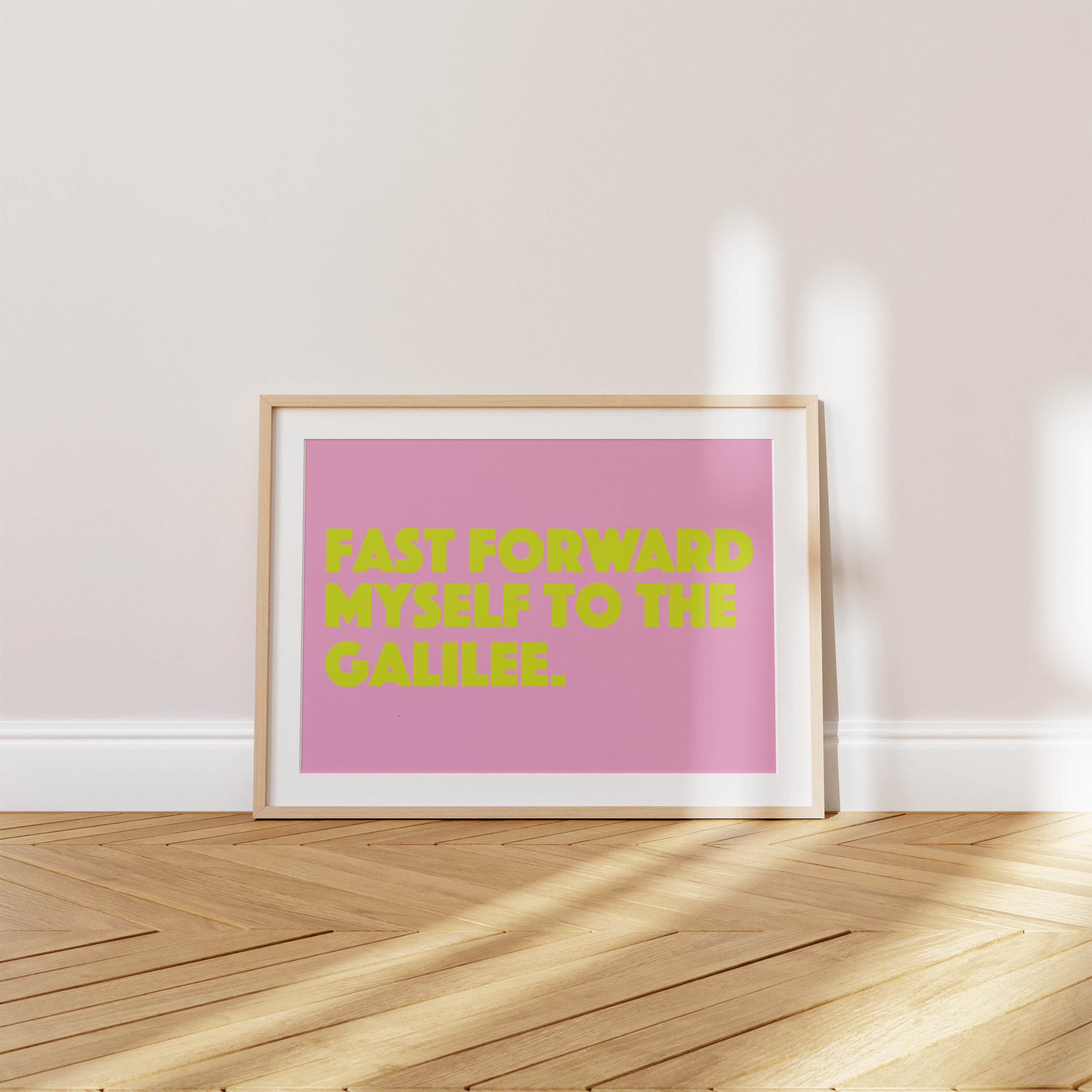 'Fast Forward Myself to the Galilee' Poster — The Flights Are Not Booked Yet But the Feelings Are