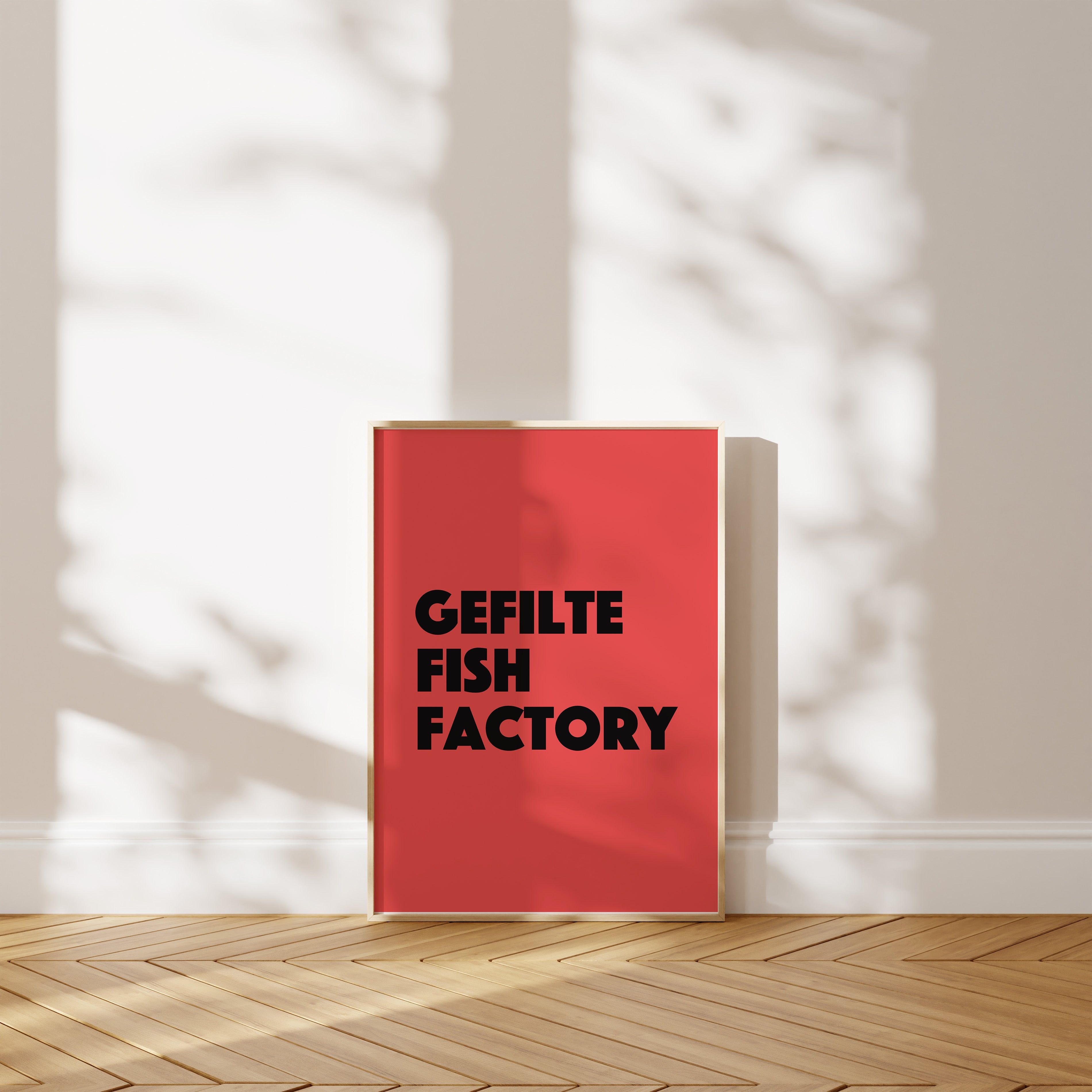 'Gefilte Fish Factory' Poster — Where Tradition Is Made, One Questionable Ball at a Time