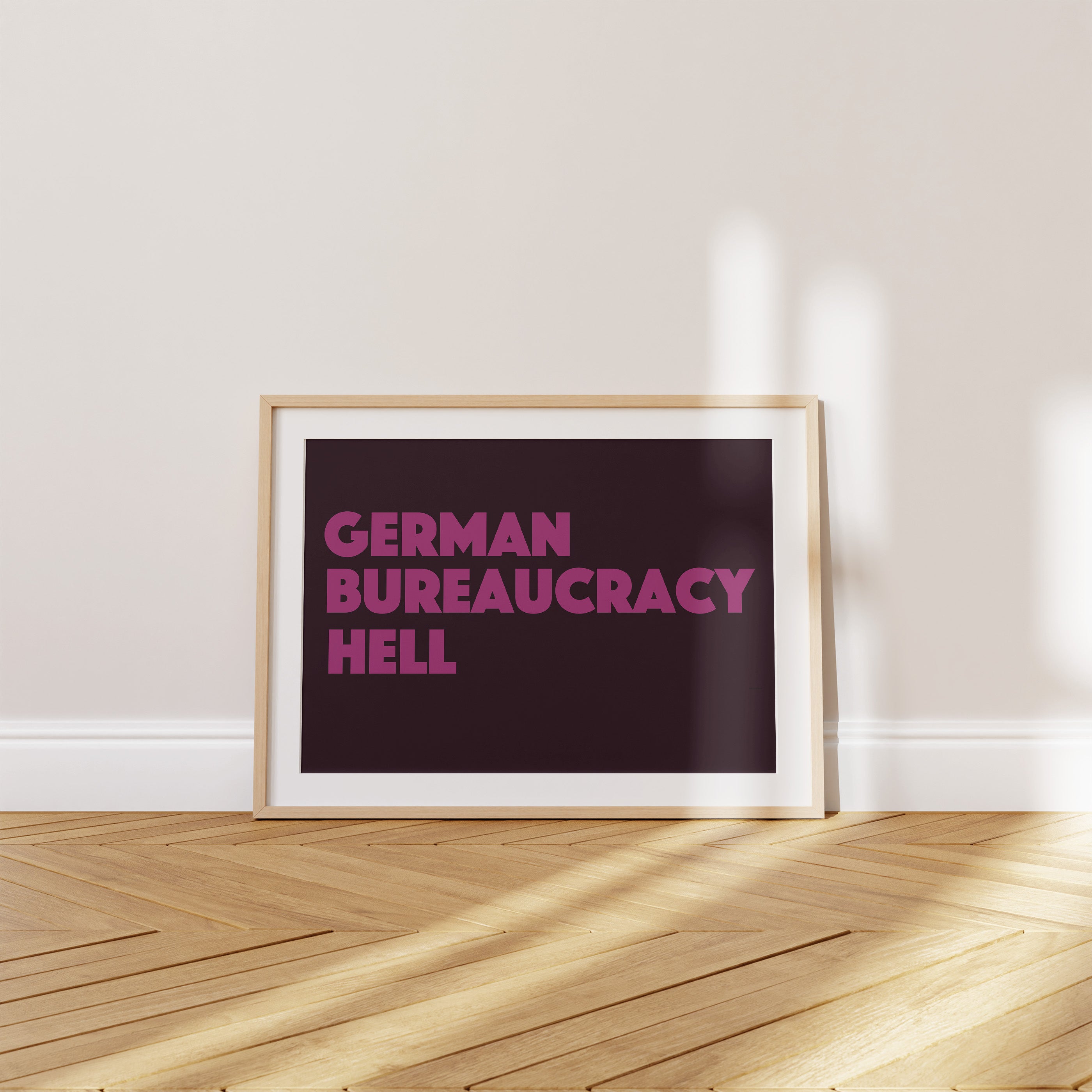 'German Bureaucracy Hell' Poster — A Decade of Forms, Folders, and Feelings.