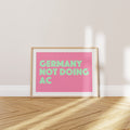 'Germany Not Doing AC' Poster — A Political Statement With Humor and Mild Heat Stroke
