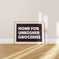 'Home for Unkosher Groceries' Poster — No Judgment. Just Shellfish.