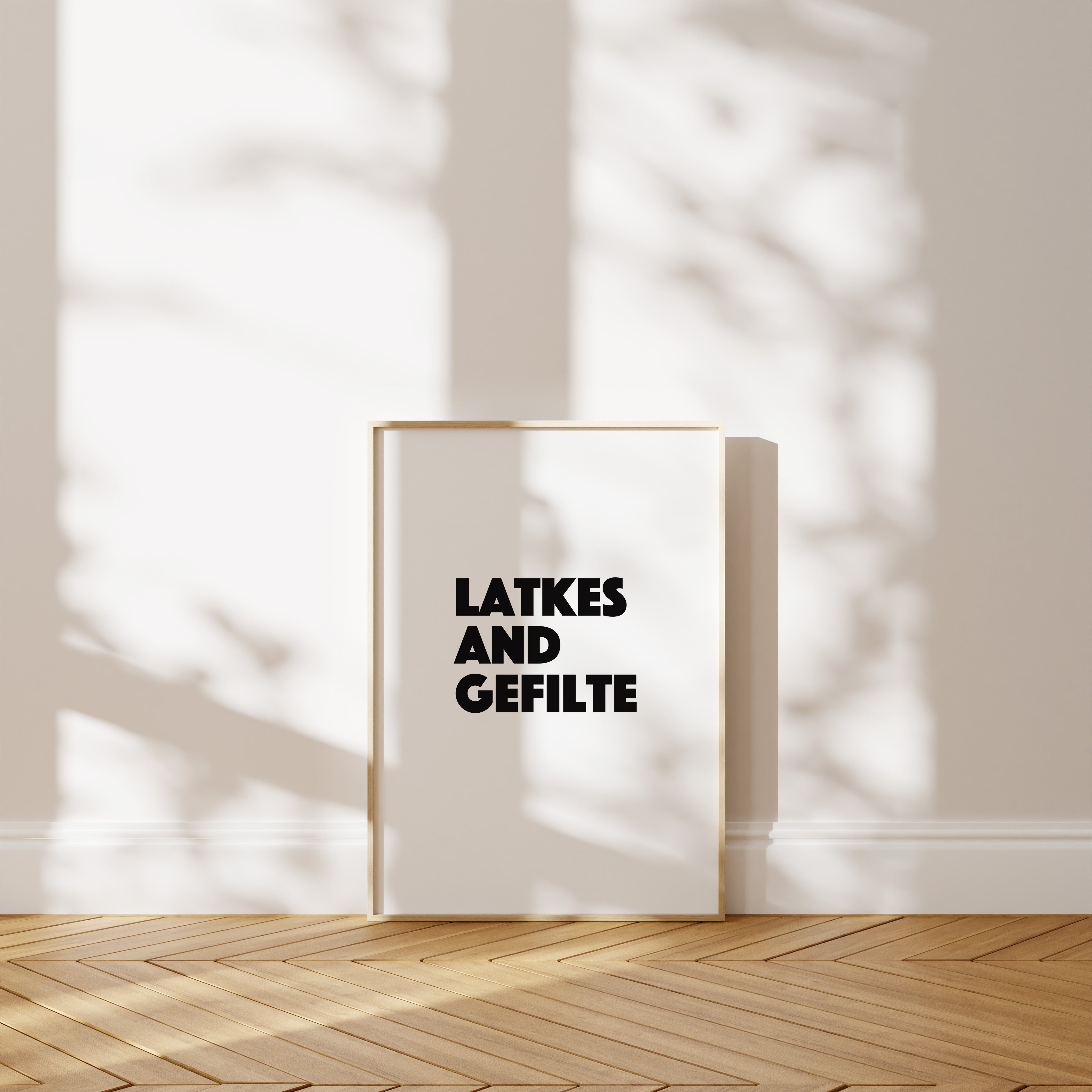 Latkes & Gefilte Poster — For the Wall That Deserves a Little Schmaltz