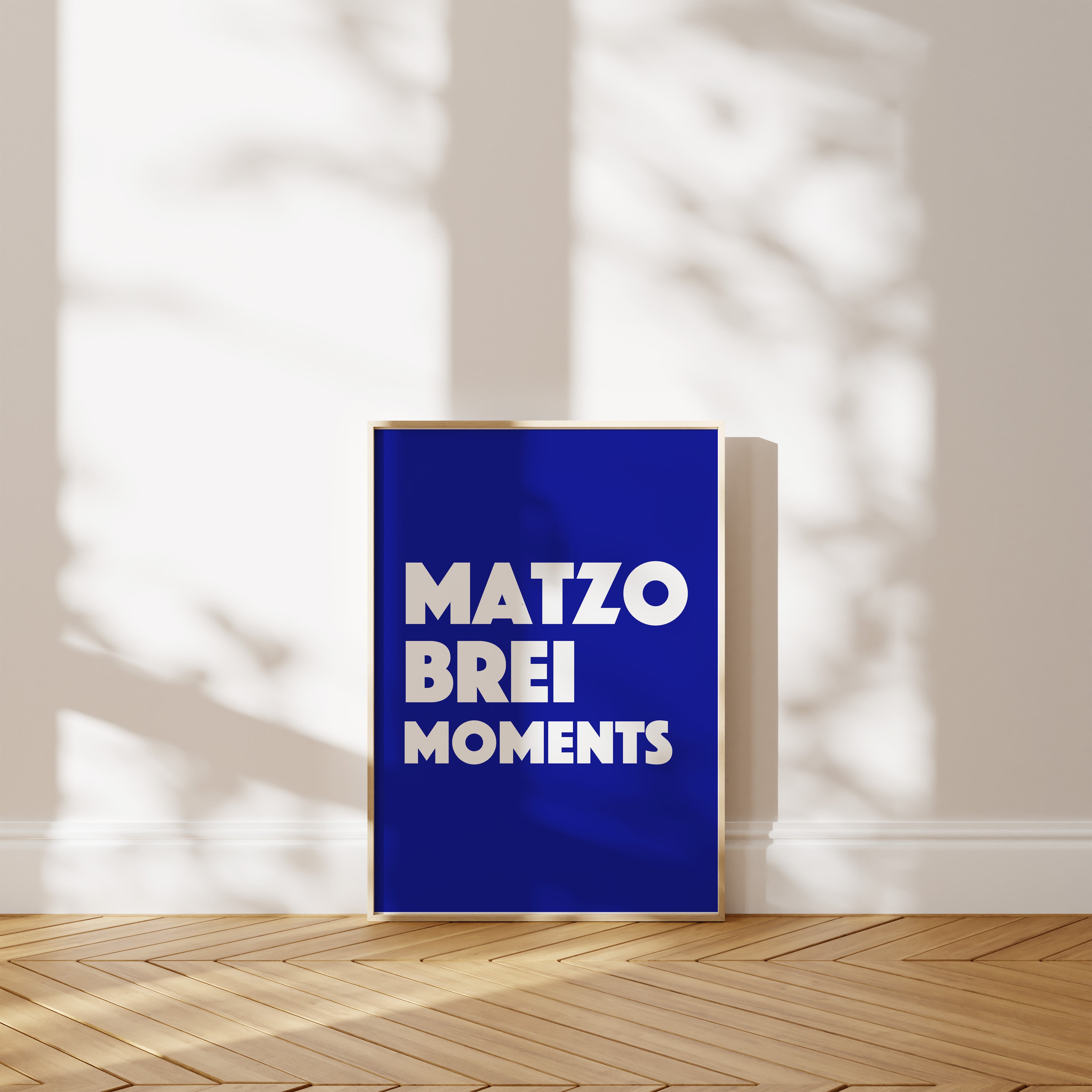 'Matzo Brei Moments' Poster — The Only Good Thing That Happens to Matza