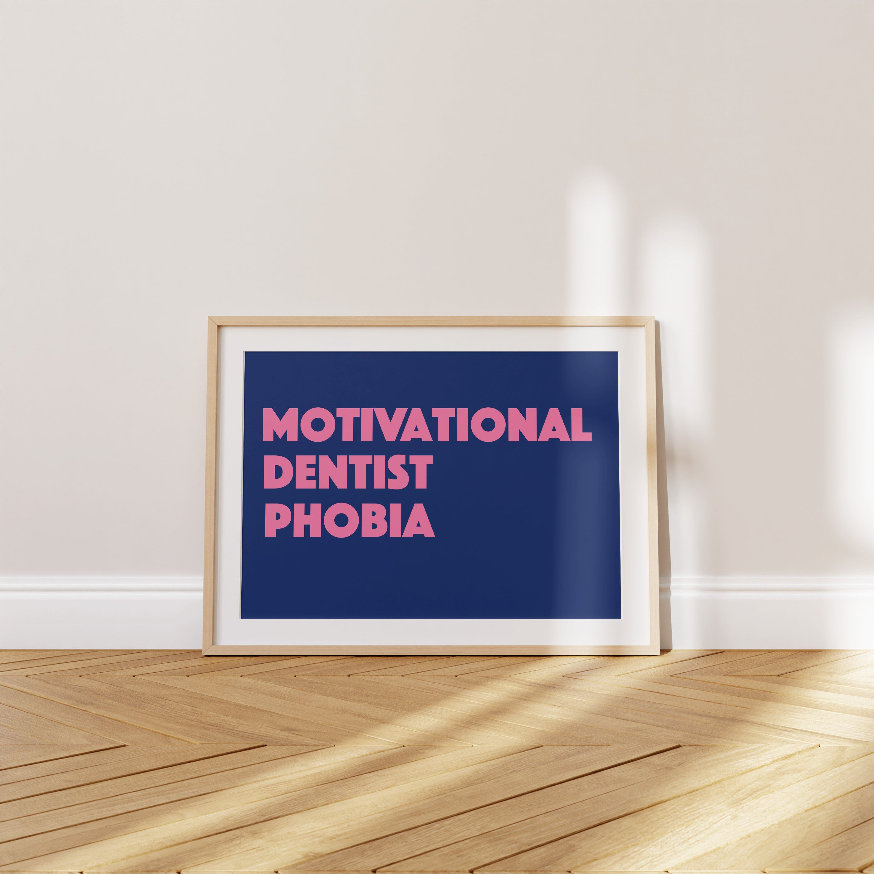 'Motivational Dentist Phobia' Poster — For Everyone Who White-Knuckled the Chair and Survived.