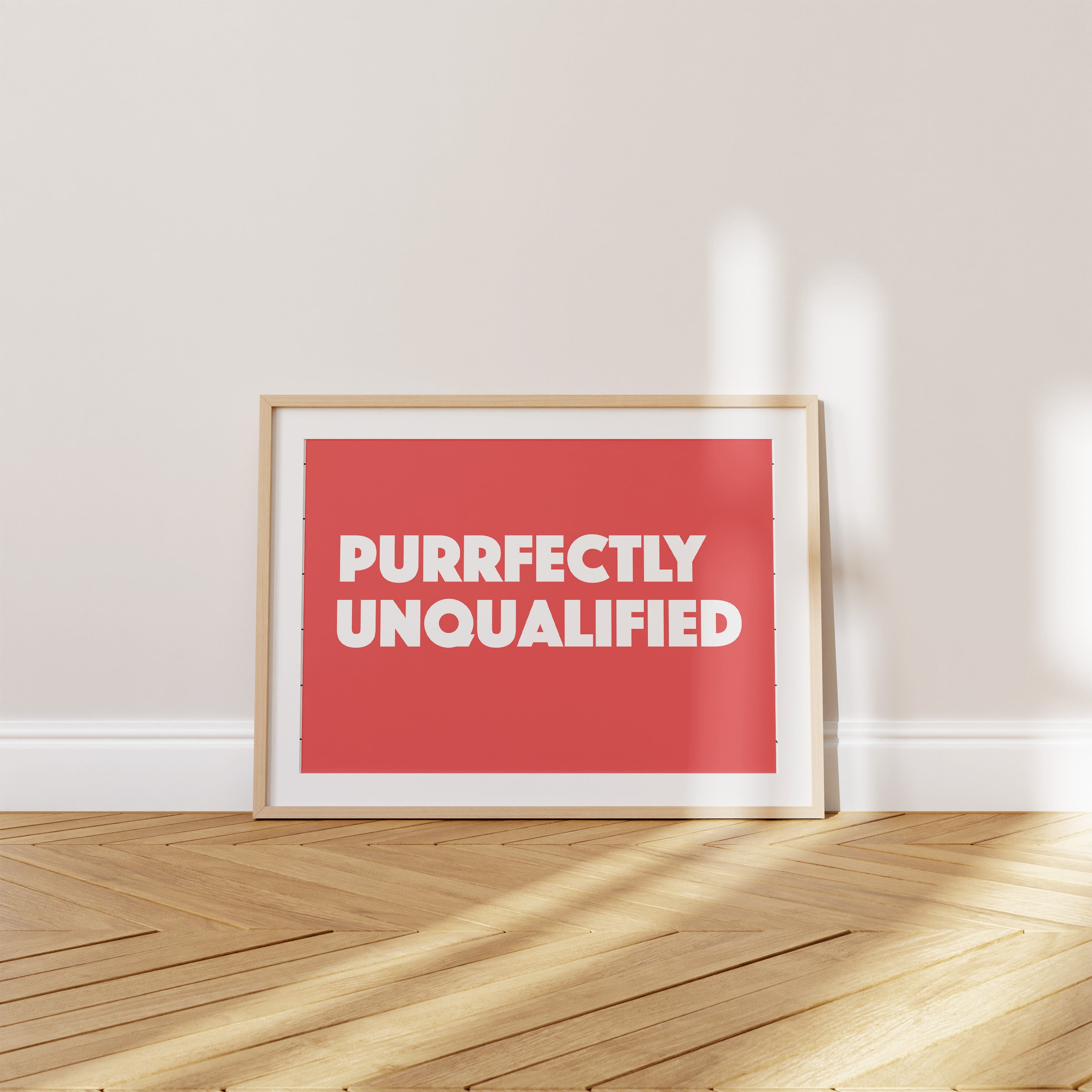 'Purrfectly Unqualified' Poster — The Job Was Never Posted. The Cat Applied Anyway.