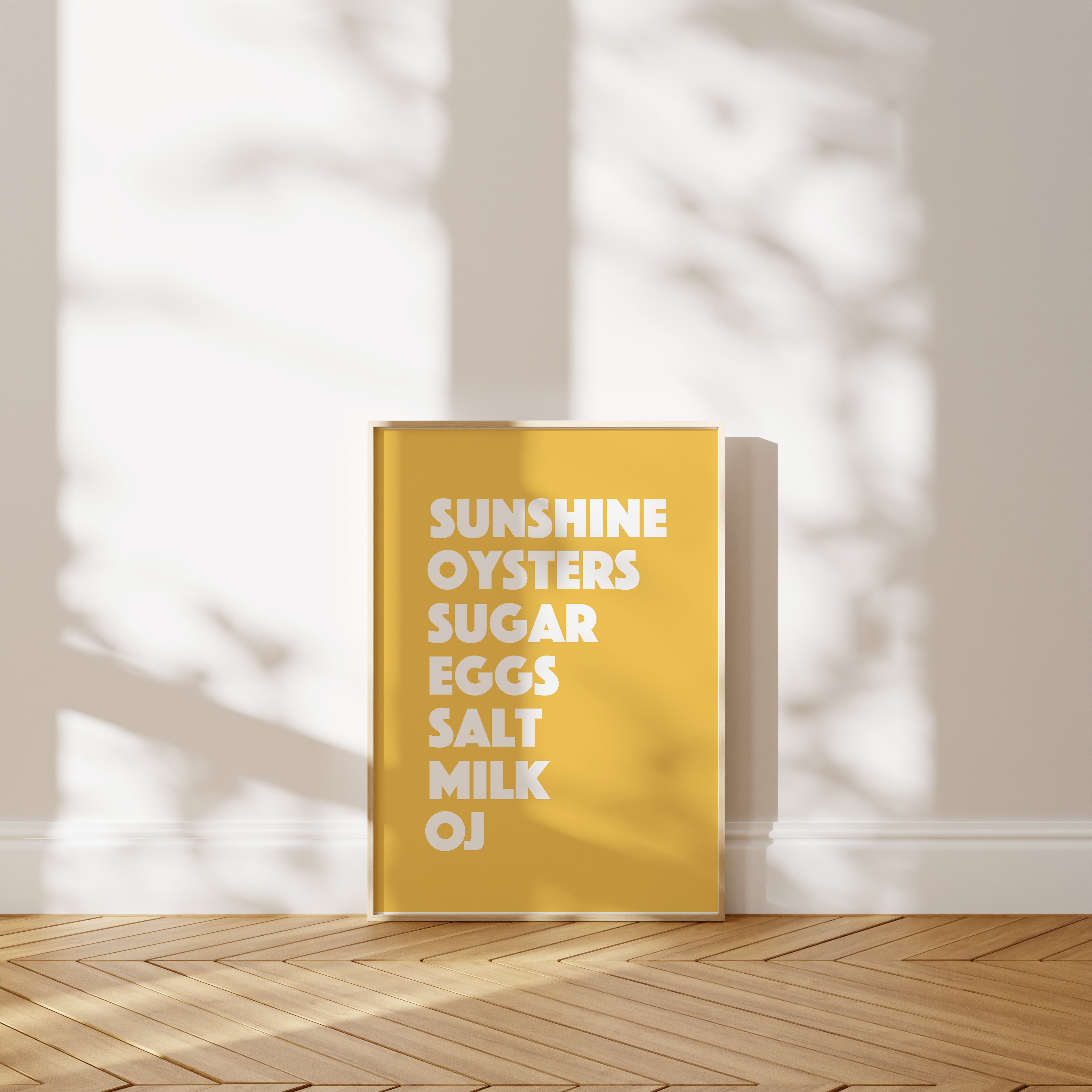 'Sunshine, Sugar, Salt & OJ' Poster — It's Not a Diet. It's a Lifestyle. Obviously.